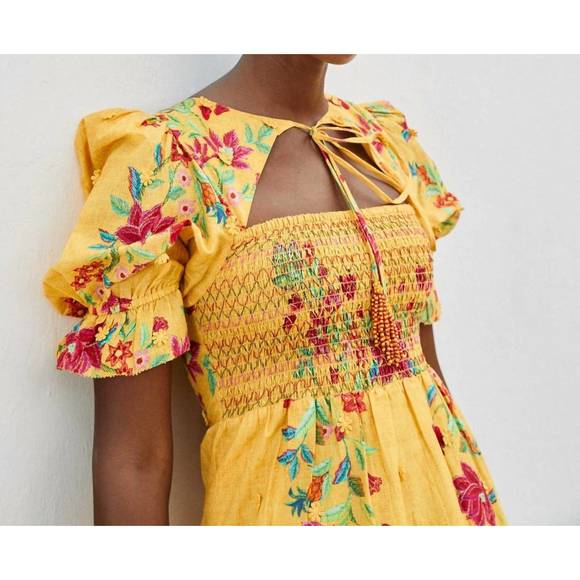 NEW FARM RIO flower dream puff sleeve maxi dress in summer dream - Picture 3 of 5